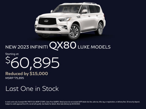 New 2023 Infiniti QX80 Luxe Models